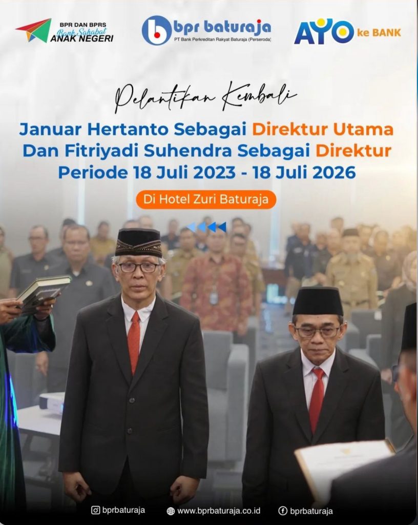 Pelantikan Kembali Januar Hertanto Sebagai Direktur Utama dan Fitriyadi Suhendra Sebagai Direktur Periode 2023-2026